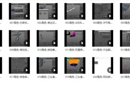 【C4D人物ip角色动画教程】卡通建模面部、md衣服权重、ik fk关节骨骼绑定