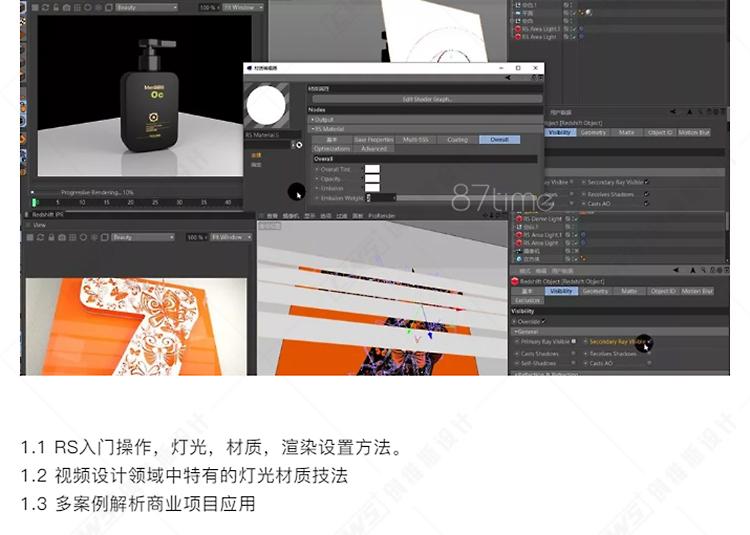 [87time] Redshift for c4d商业渲染教程（原价1280） 第12张